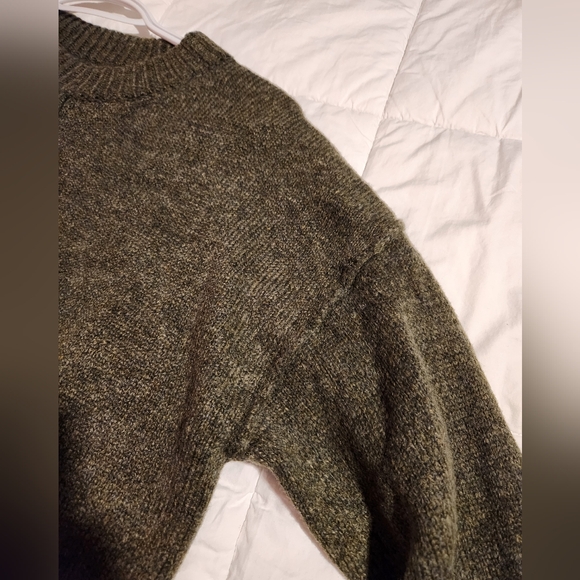 ASOS Design Front Seam Knit Midaxi Dress, Khaki, Size S Petite - Picture 6 of 9